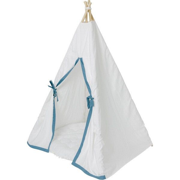 Tyler Play Tent, White/Denim | Maisonette