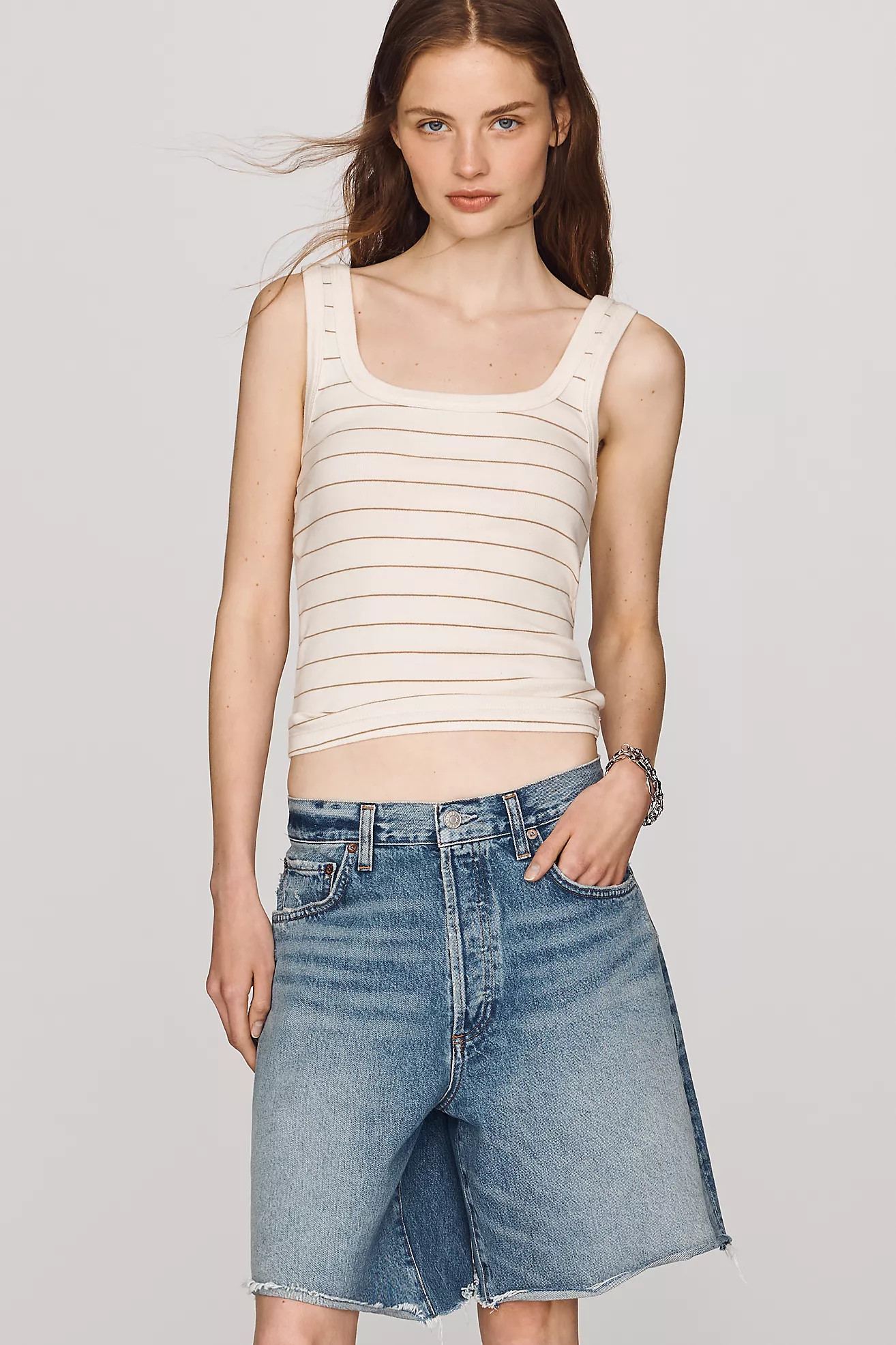AGOLDE Indra Denim Bermuda Shorts | Anthropologie (US)