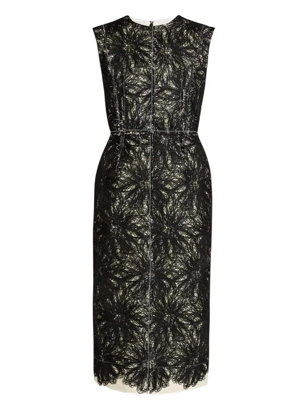 ERDEM lace-trimmed sleeveless dress - Black | Farfetch Global