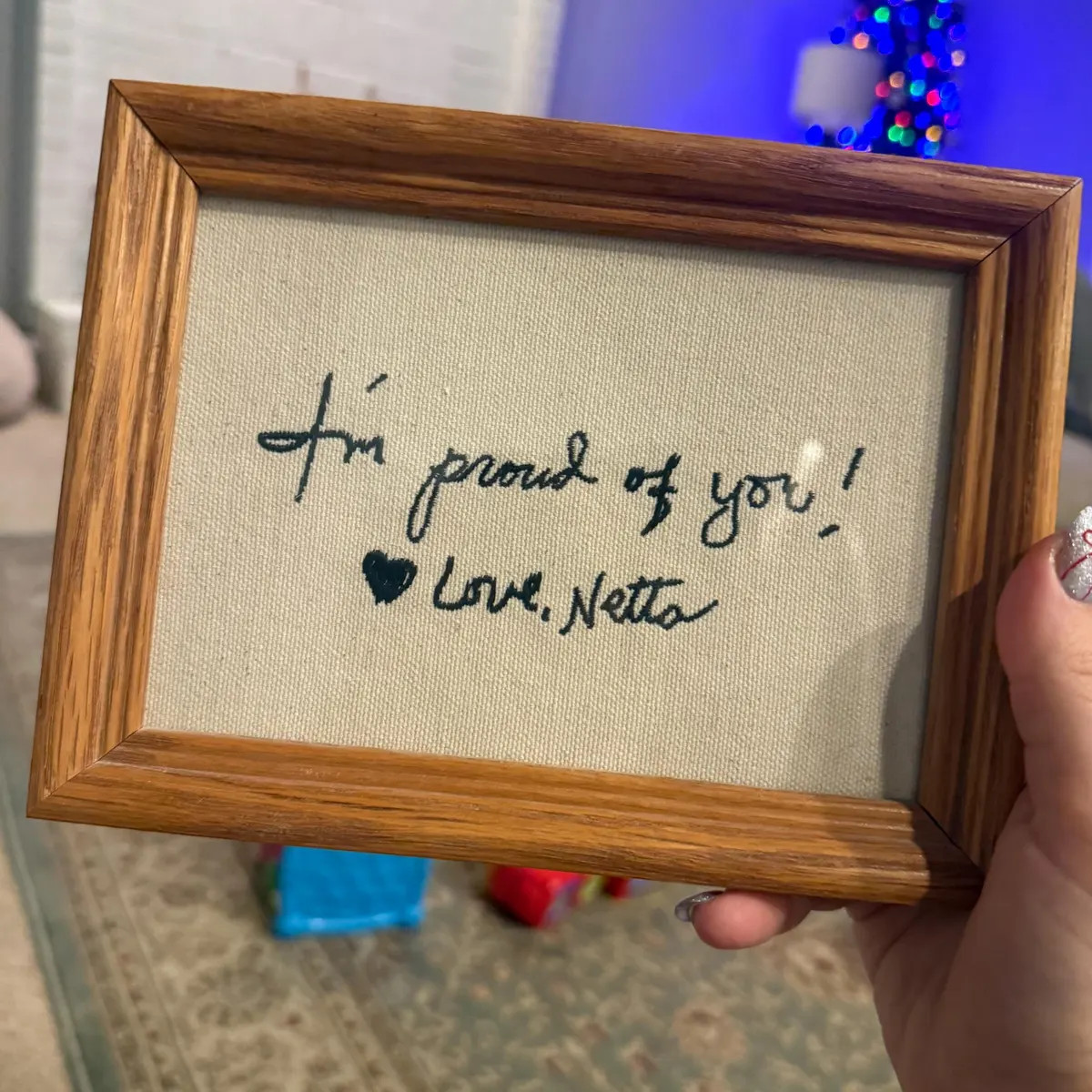 Custom Handwriting Embroidery on Canvas | Personalized Handwritten Note Keepsake | Wedding, Memor... | Etsy (Global)