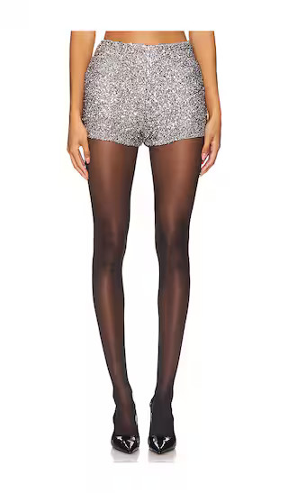 Sequin Hot Pant in Gunmetal | Revolve Clothing (Global)