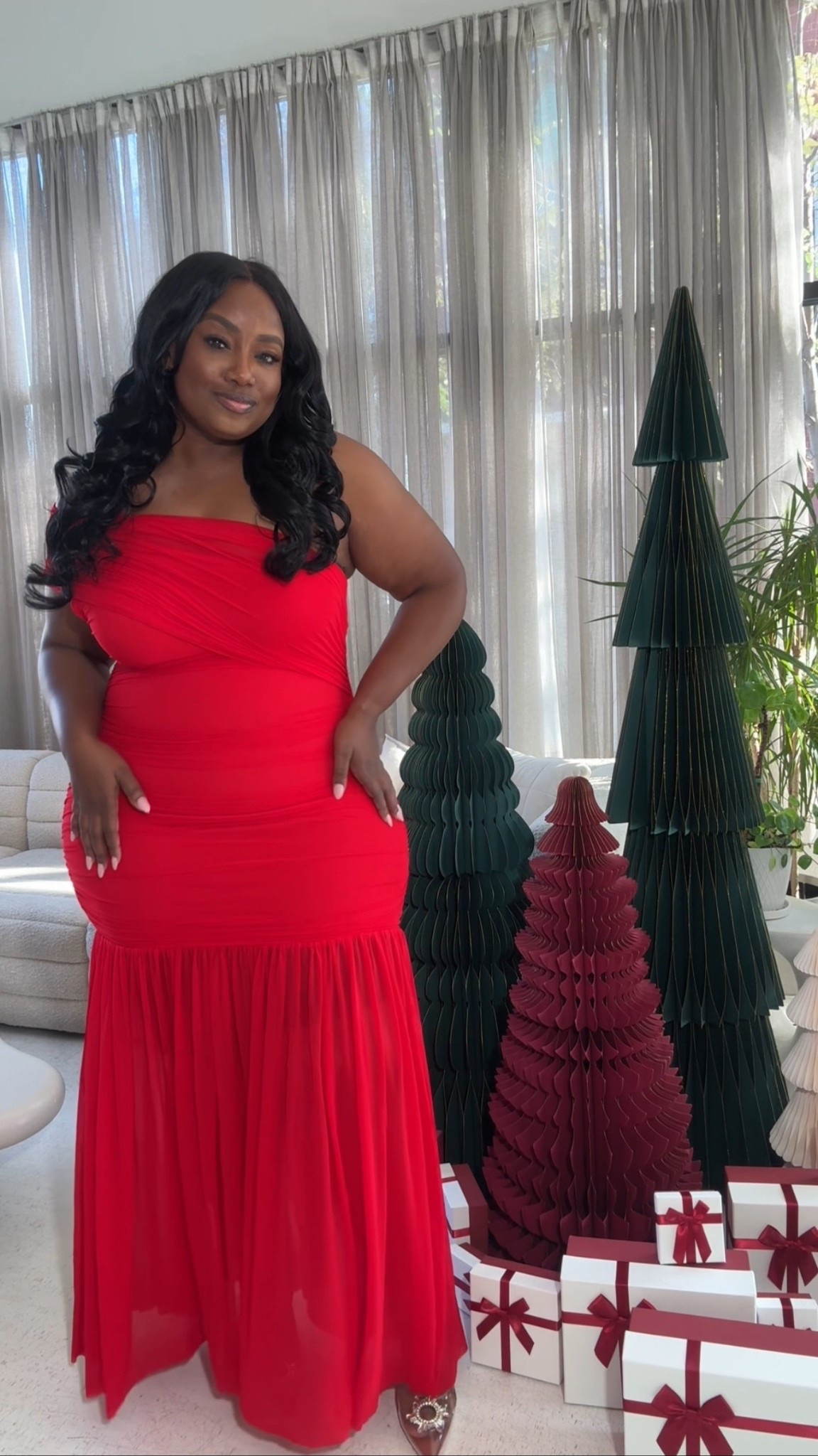 Must have holiday look plus undergarments 
Shaper: 2X
Dress: XL 

#LTKPlusSize #LTKHoliday