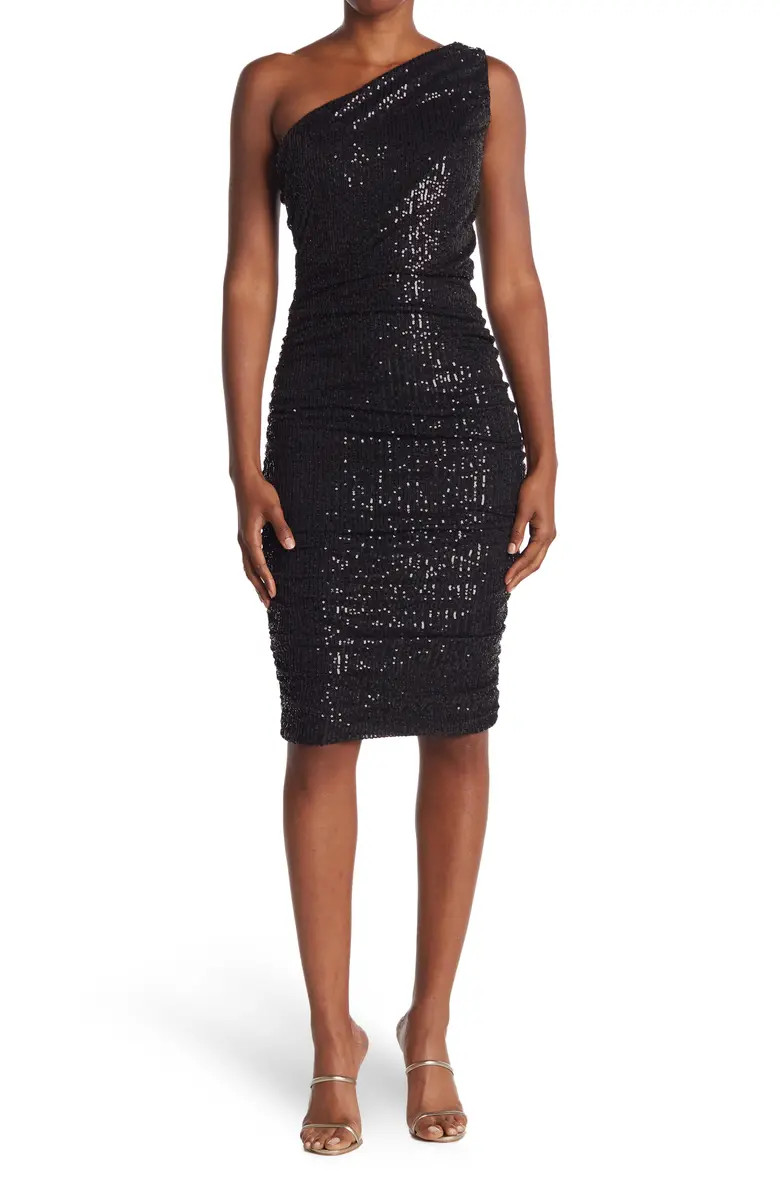 Sequins One Shoulder Midi Dress | Nordstrom Rack