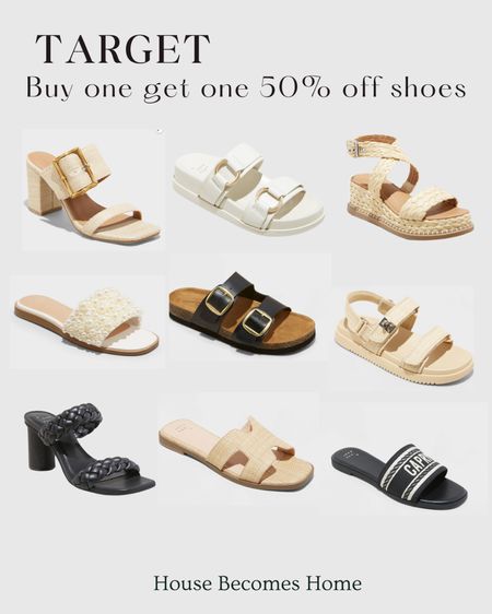 Target sale! Buy one Get one 50% off shoes! 

#LTKfindsunder50 #LTKsalealert #LTKshoecrush