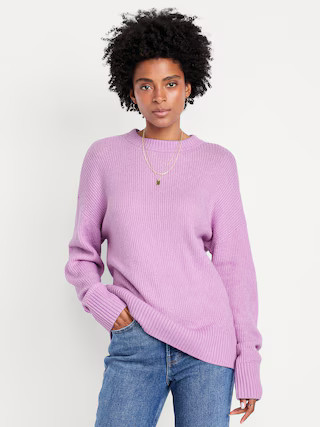 SoSoft Crew-Neck Tunic Sweater | Old Navy (US)