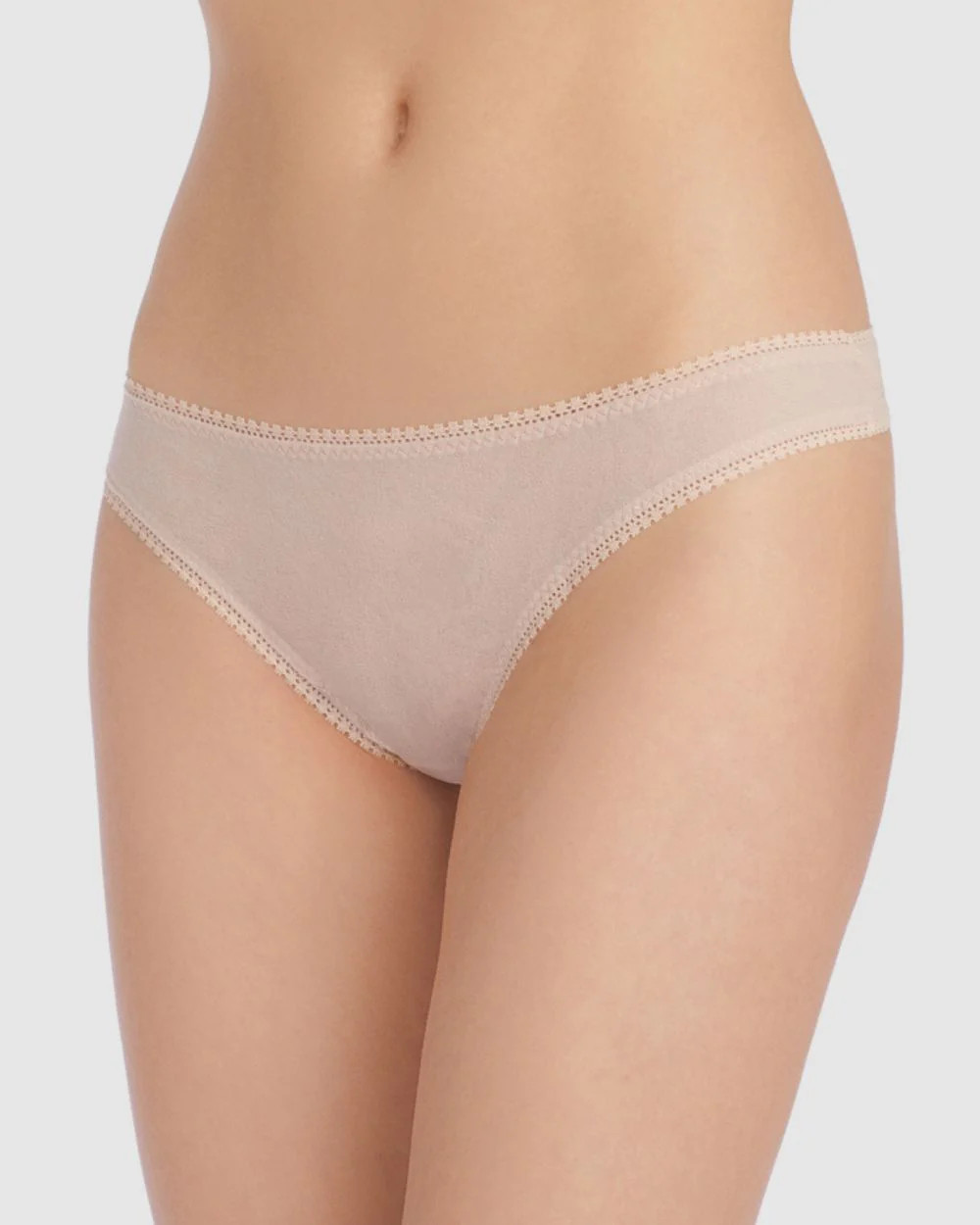 Gossamer Mesh Hip G Thong Underwear - Champagne | On Gossamer