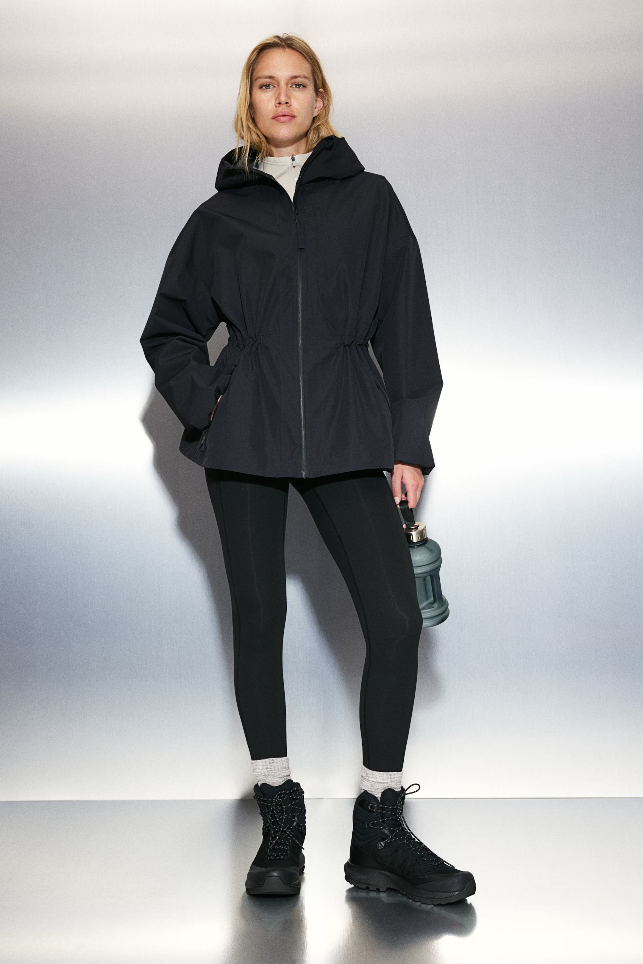 Rain Jacket in StormMove™ - Long sleeve - Regular length - Black - Ladies | H&M US | H&M (US + CA)