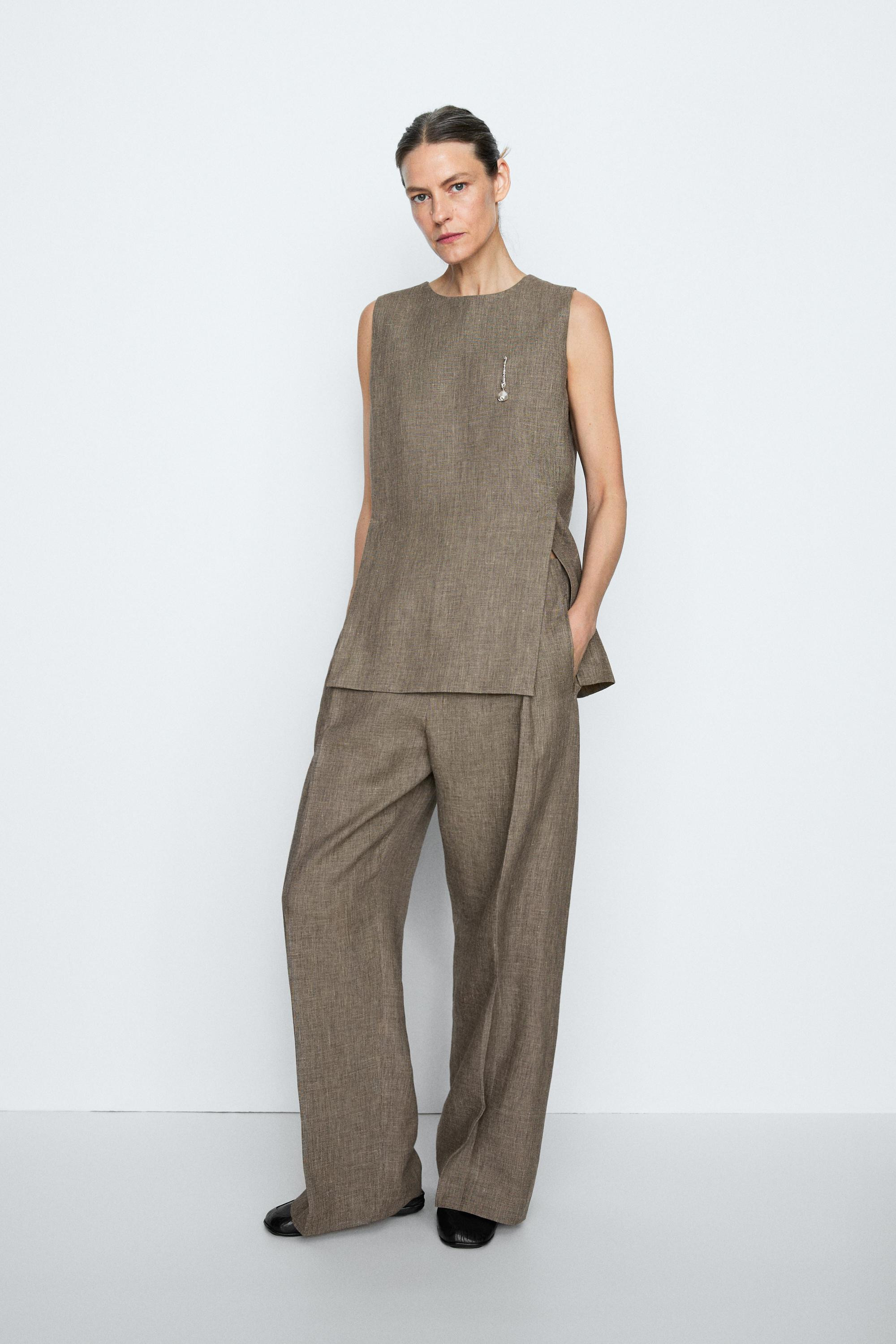 STUDIO textured top with cut-out details | Massimo Dutti US