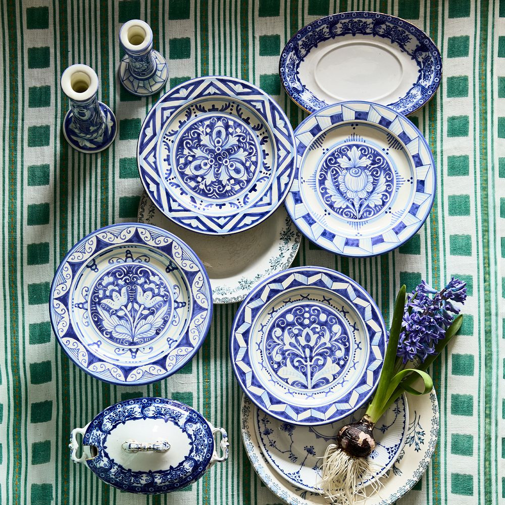 Hand-Painted Decorative Plates, Set of 4 | GreenRow