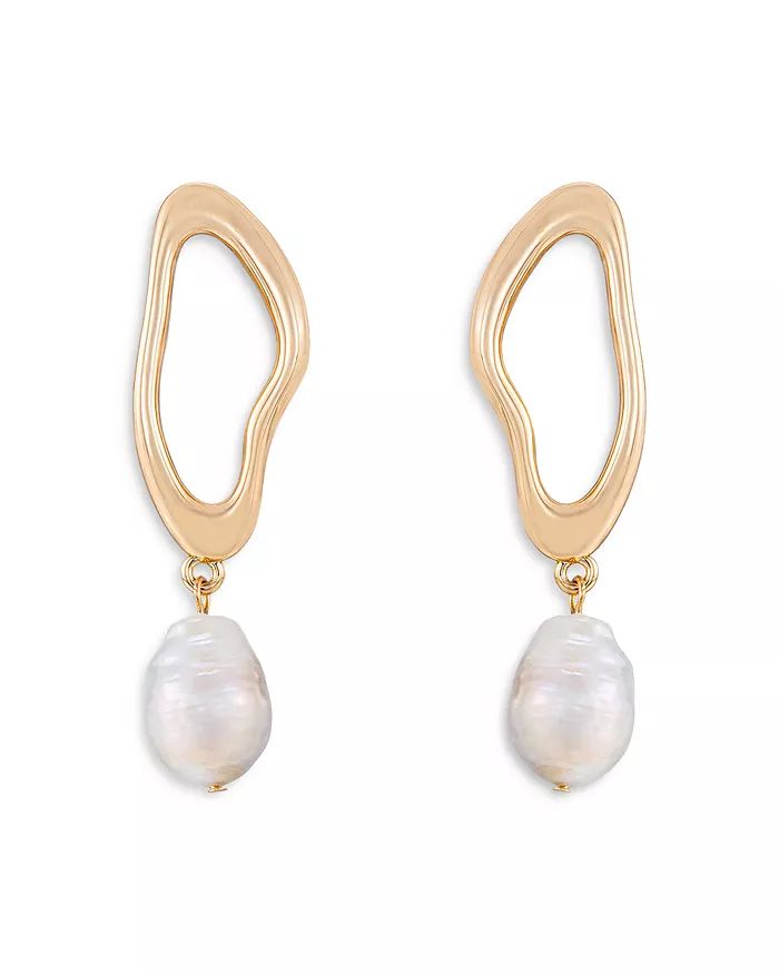 Oval Baroque Pearl Drop Earrings in 18K Gold Plated | Bloomingdale's (US)