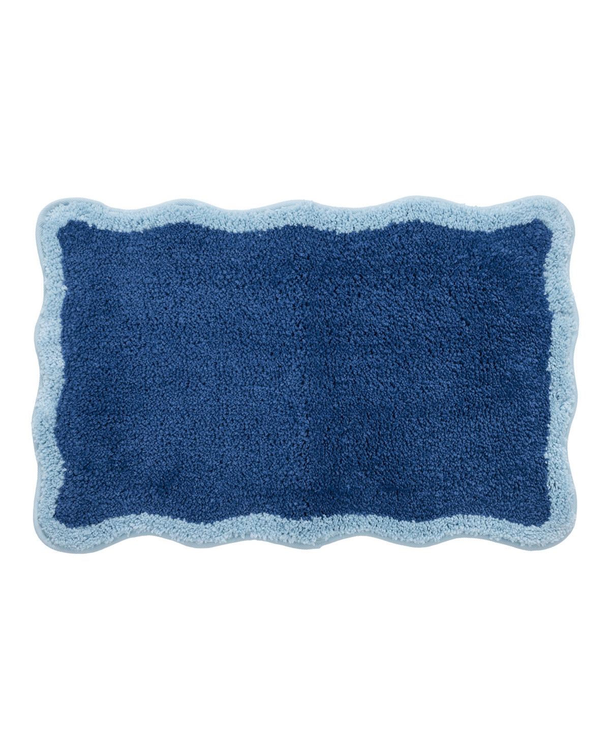 Vcny Home Scalloped Tufted Bath Rug, 18" x 27" - Blue | Macy's