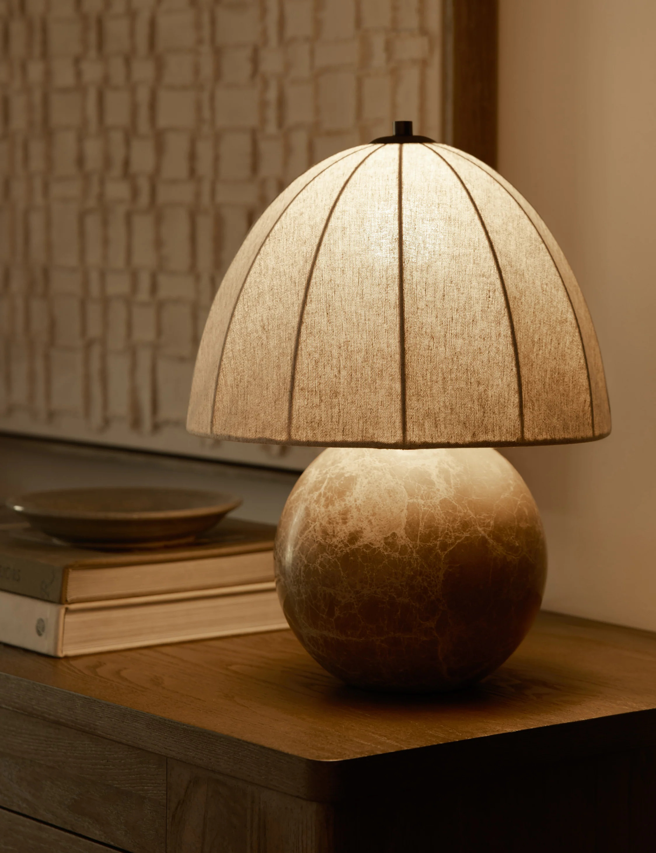 Izu Table Lamp by DISC Interiors, Brown Marble | Lulu and Georgia 