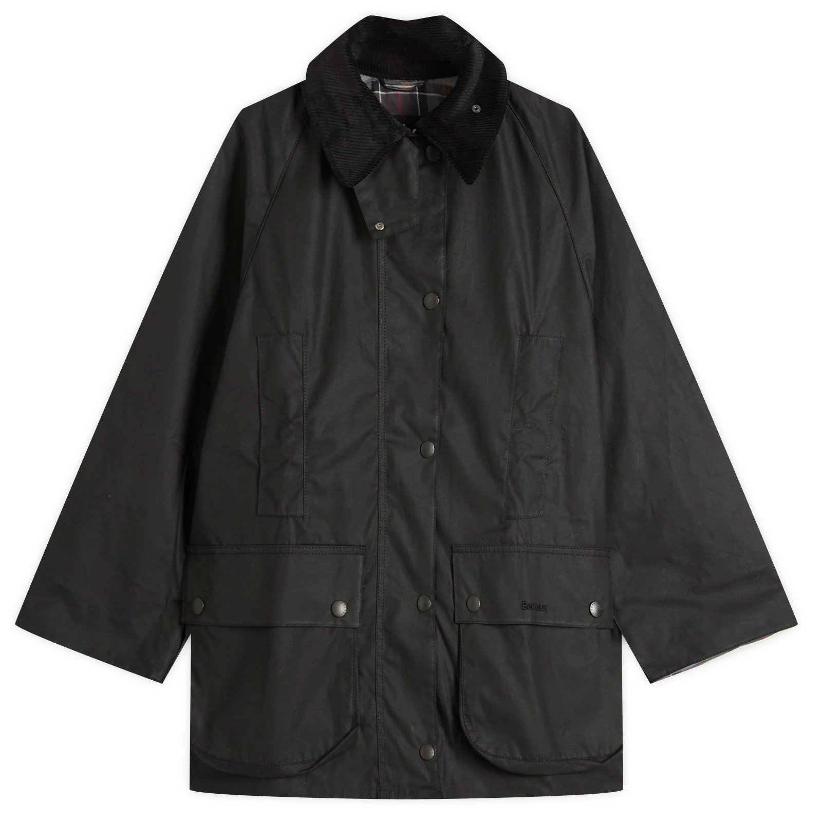 Barbour Women's Beaufort Wax Jacket Black/Modern | END. Clothing