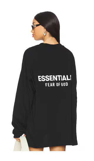 Jersey Long Sleeve T-Shirt in Black | Revolve Clothing (Global)