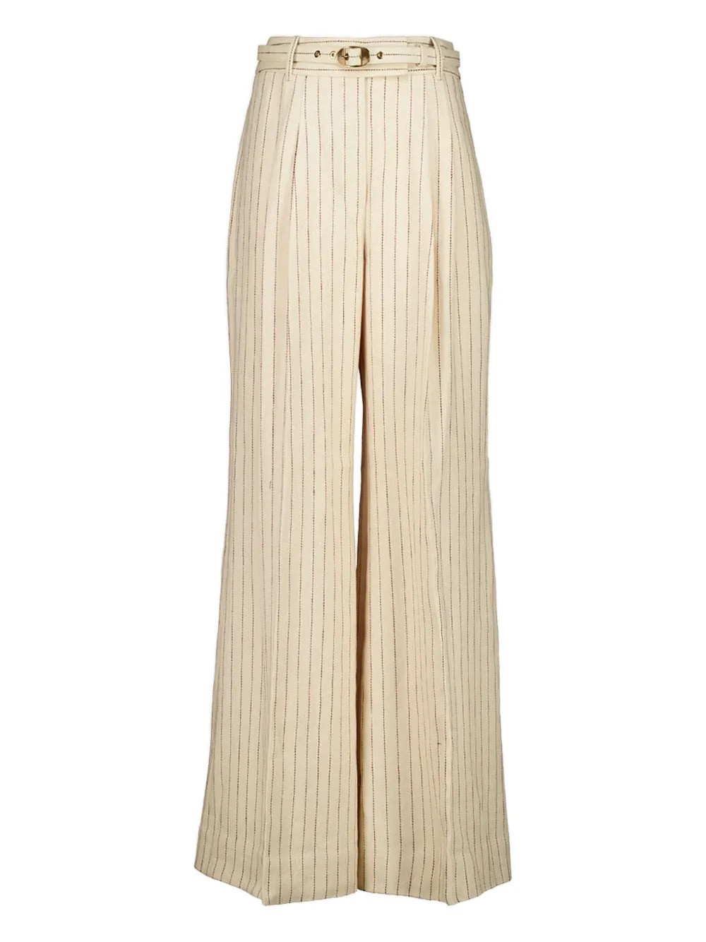 pinstripe belted trousers | Farfetch Global