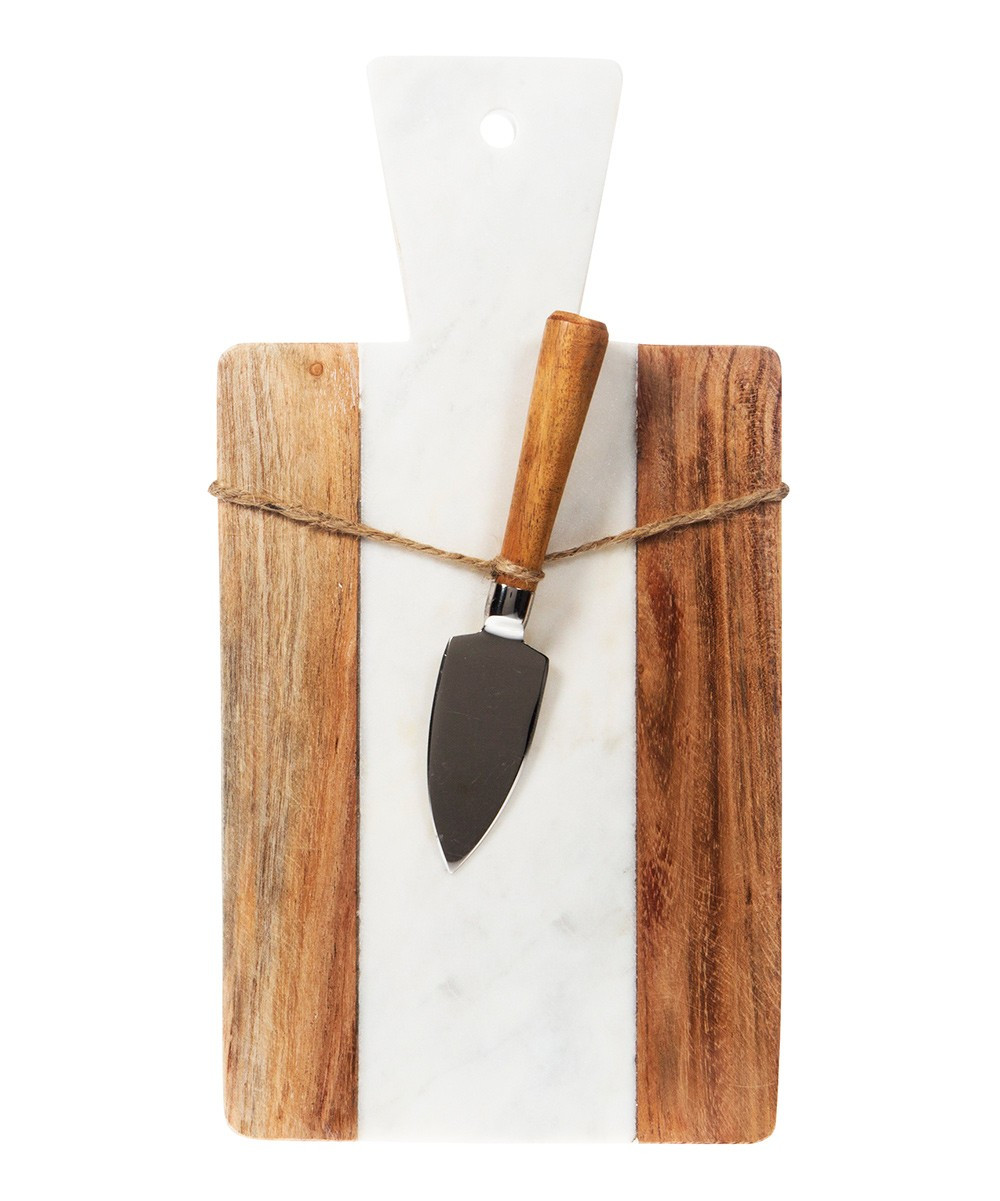 Home Essentials and Beyond Cutting boards - Wood & Marble Paddle | Zulily