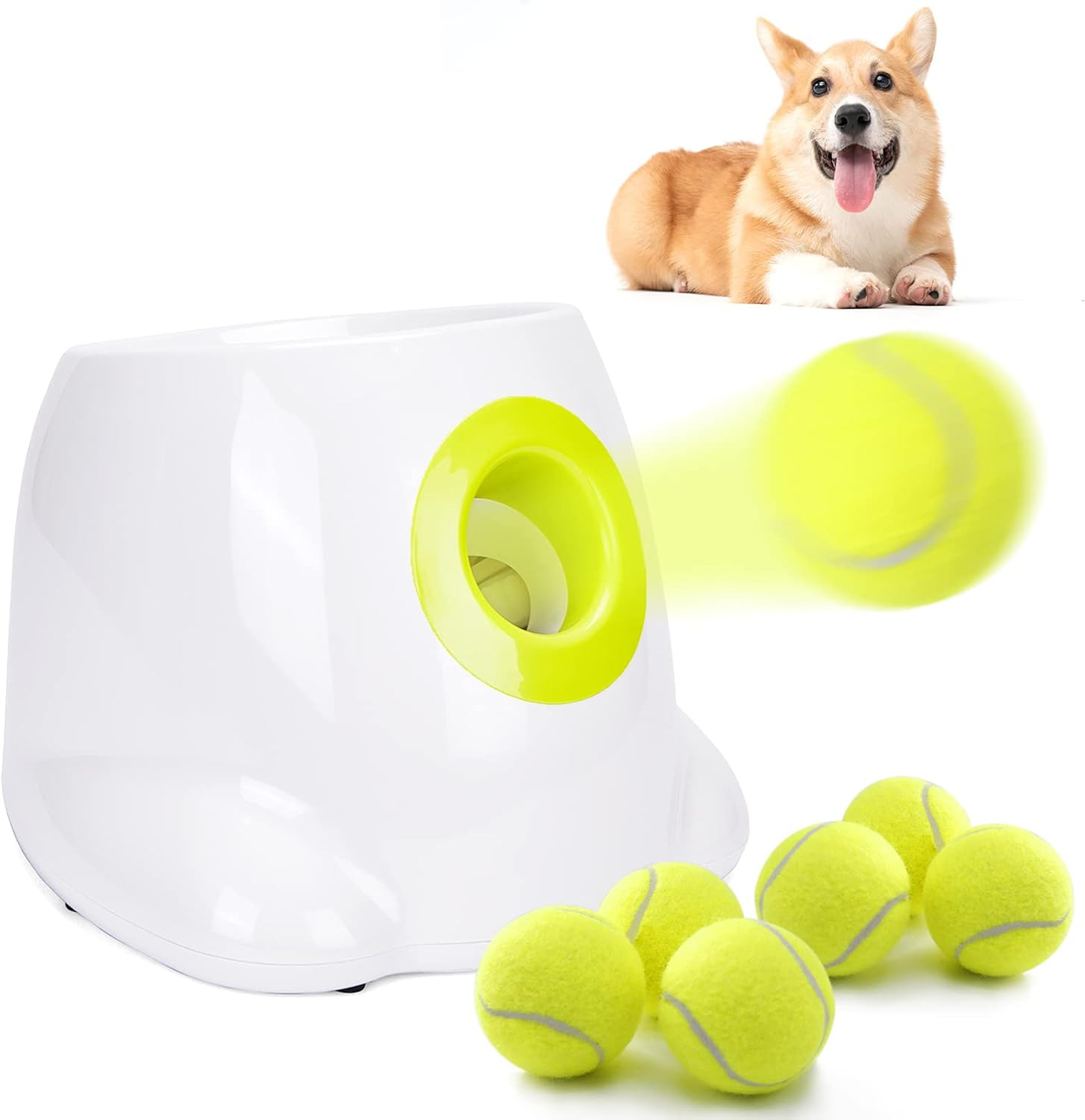 Amazon.com: BLELEYLL Automatic Ball Launcher for Dogs with 6 Balls（2inch）,Dog Ball Launcher A... | Amazon (US)