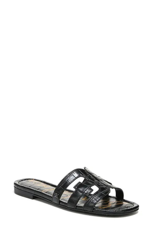 Sam Edelman Bay Cutout Slide Sandal in New Black at Nordstrom, Size 9 | Nordstrom