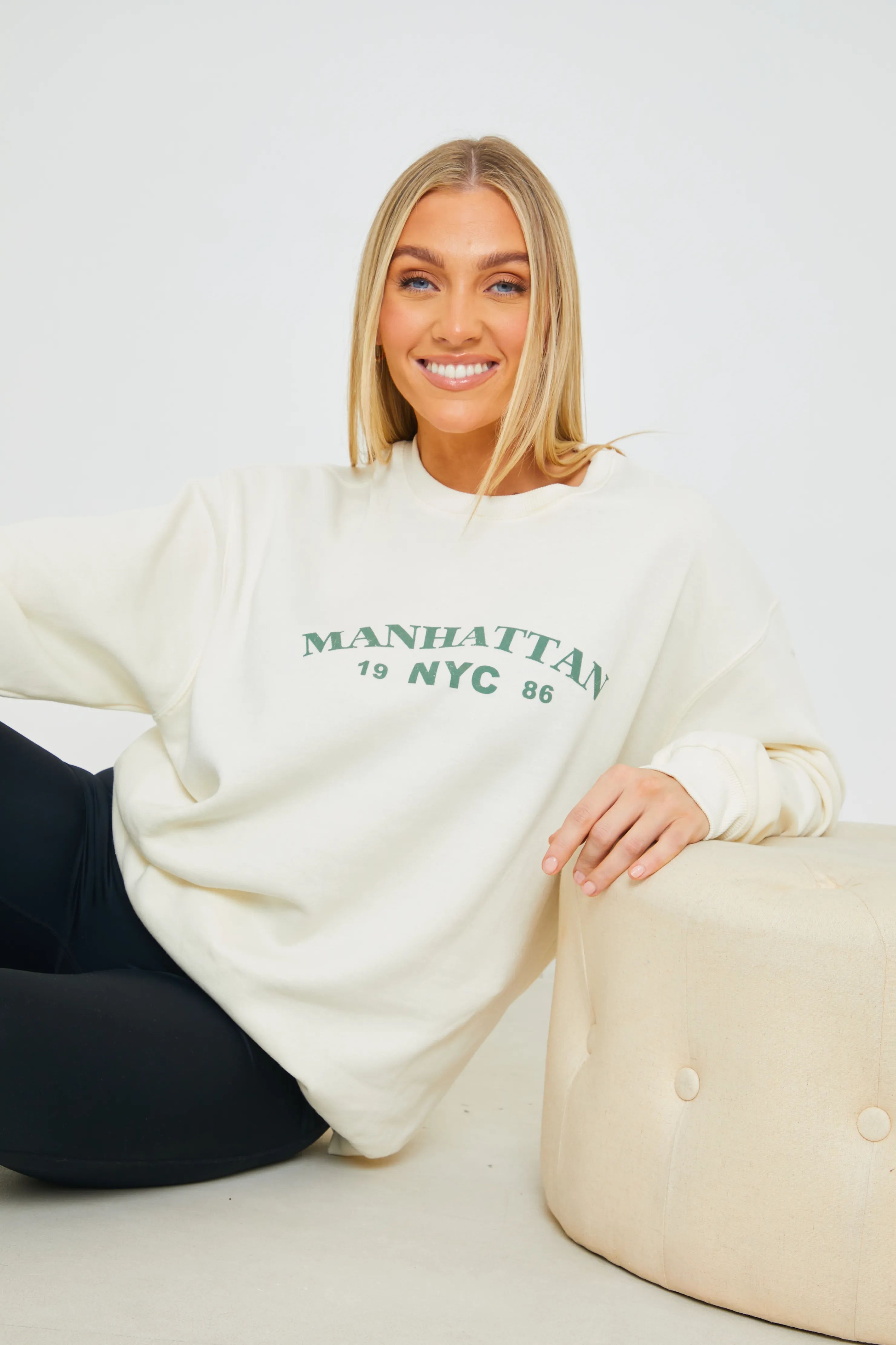 Manhattan Slogan Sweater -In The Style | In The Style (UK)