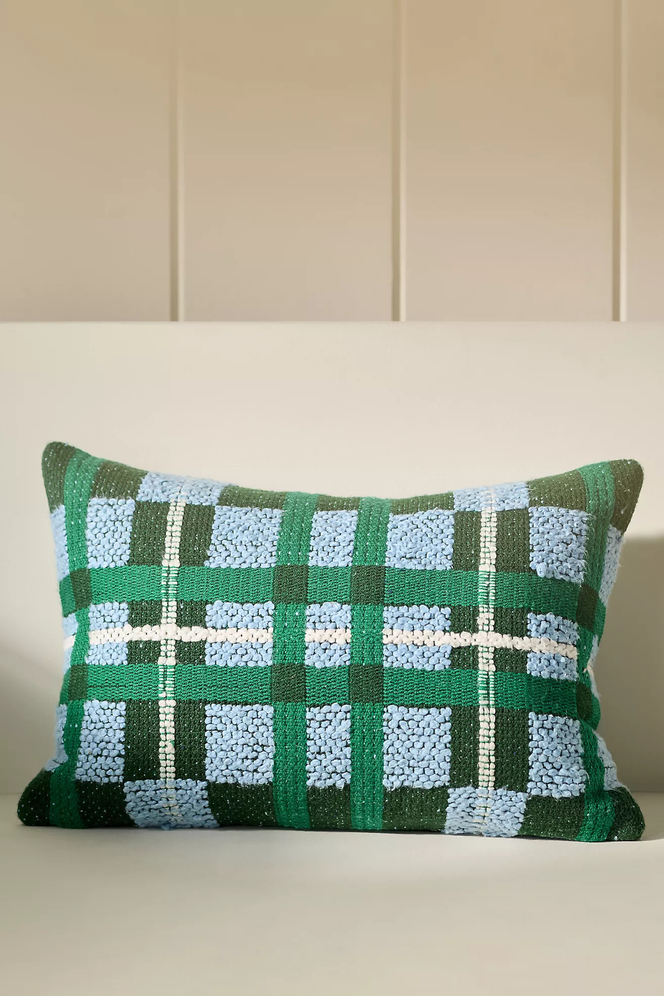 Selene Plaid Woven Pillow | Anthropologie (US)