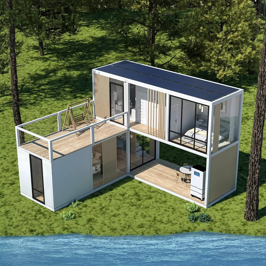 2 Story Prefab Tiny Home for Sale, Container Modular House Fully Equipped with 1 Bathroom 1 Kitch... | Amazon (US)