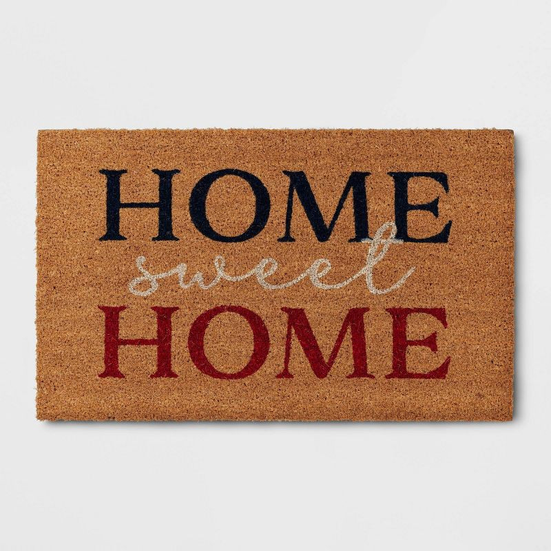 1'6"x2'6" Home Sweet Home Coir Doormat Natural - Threshold™ | Target
