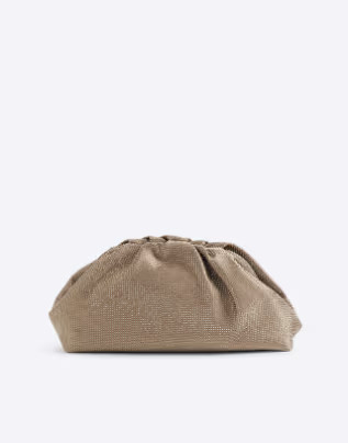 River Island Diamante clutch bag in bronze | ASOS (Global)