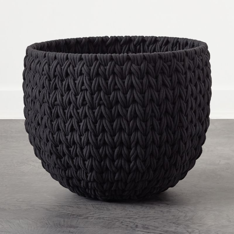 Conway Extra Large Black Basket + Reviews | CB2 | CB2