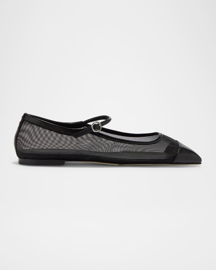 Aeyde Uma Mesh Mary Jane Ballerina Flats | Neiman Marcus