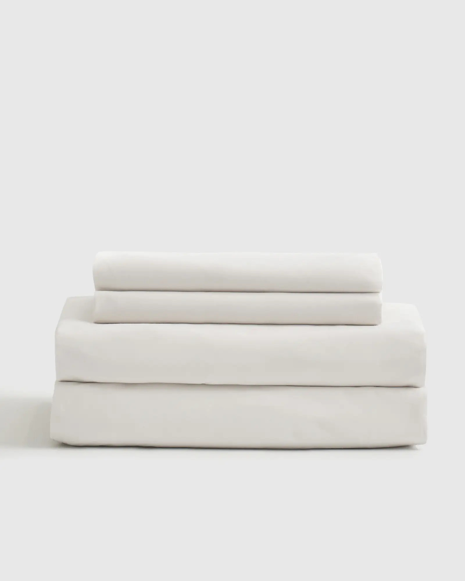 White Classic Organic Percale Sheet Set | Quince