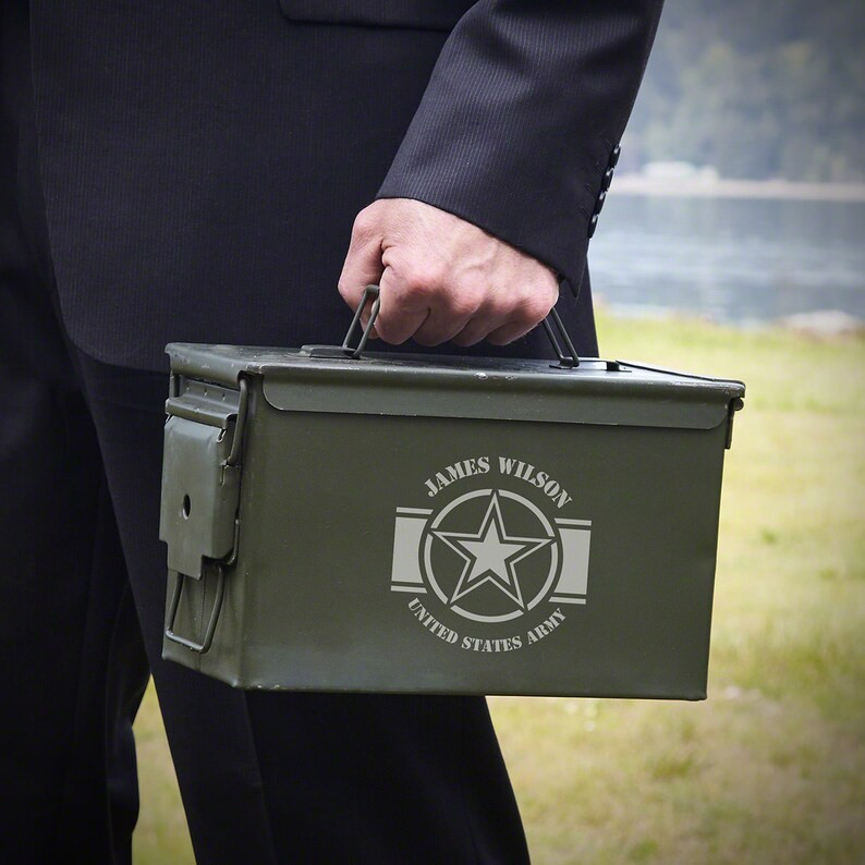 Army Strong Engraved 50 Cal Ammo Can - Army Retirement Gift, Personalized Military Gift, Etched A... | Etsy (US)