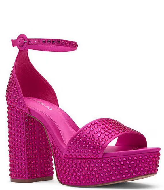 D'Amelio Footwear Mayvinaa Crystal Fabric Platform Block Heel Sandals | Dillard's | Dillard's