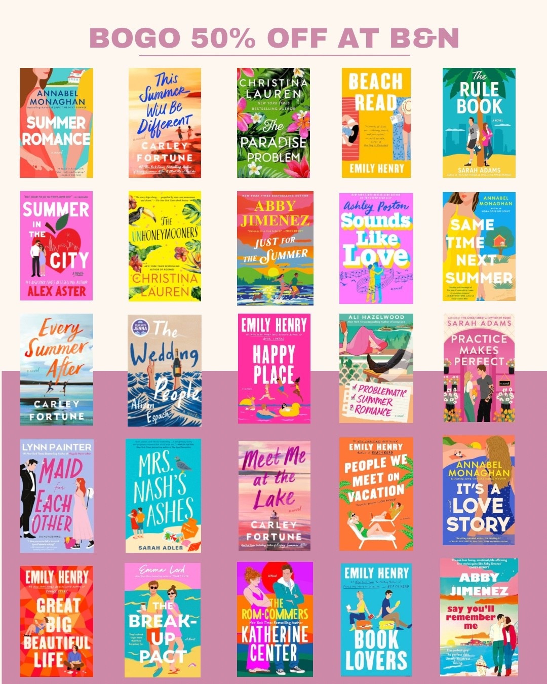 B&N BOGO 50% off sale 