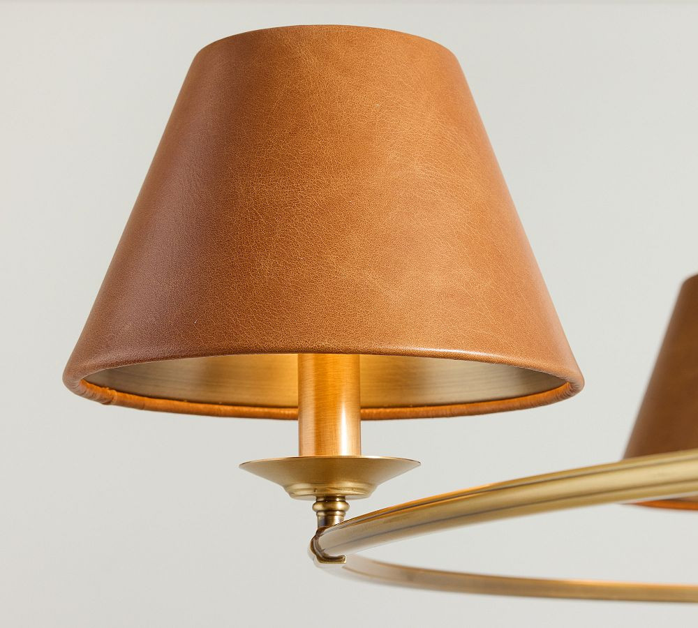 Oxford Leather Chandelier Shade - Pack of 6 | Pottery Barn (US)