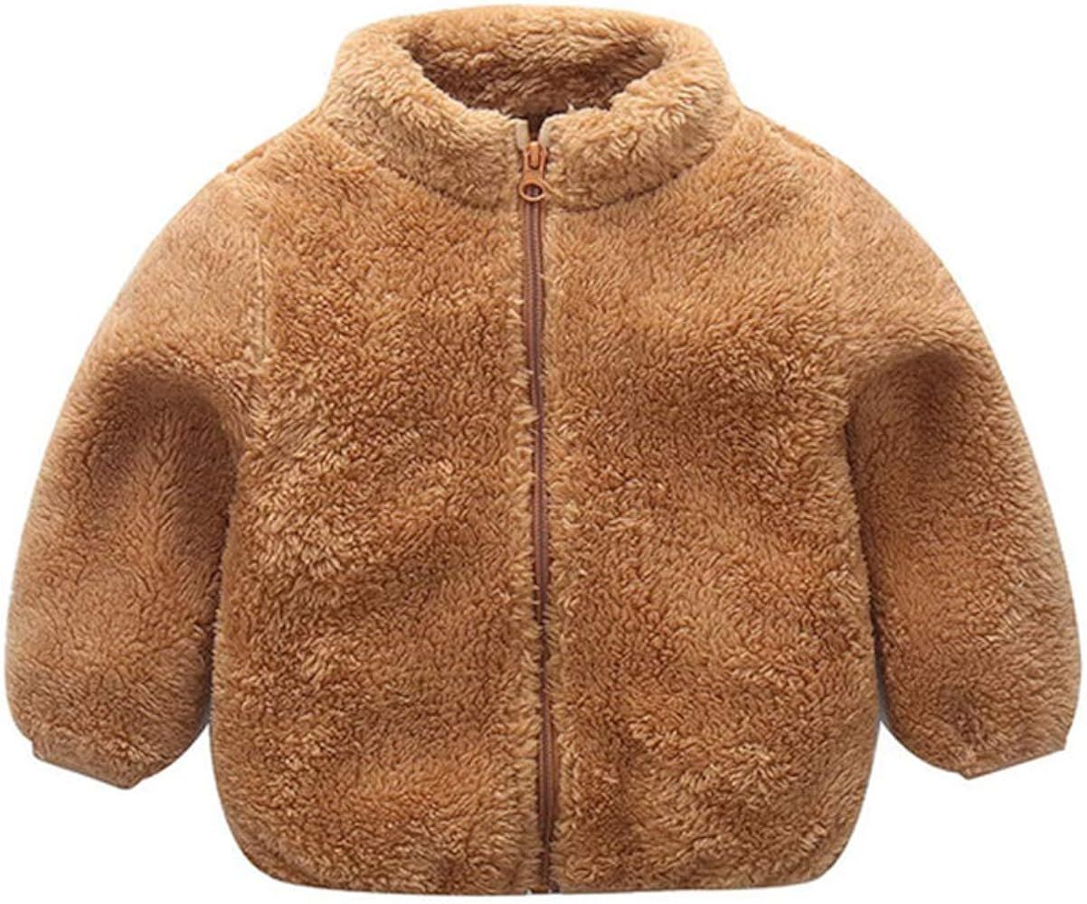 Toddler Baby Boy Girls Knitted Coat Jacket Ear Sweater Button Down Hooded Tops Autumn Winter Outw... | Amazon (US)