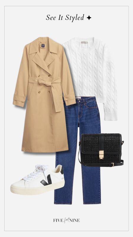 Trench coat outfit idea 

#LTKfindsunder100 #LTKSeasonal