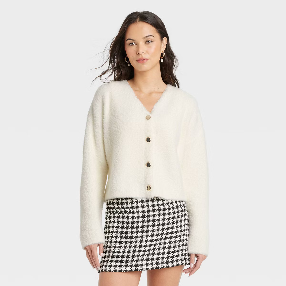 Women's Fuzzy Party Cardigan - A New Day™ | Target