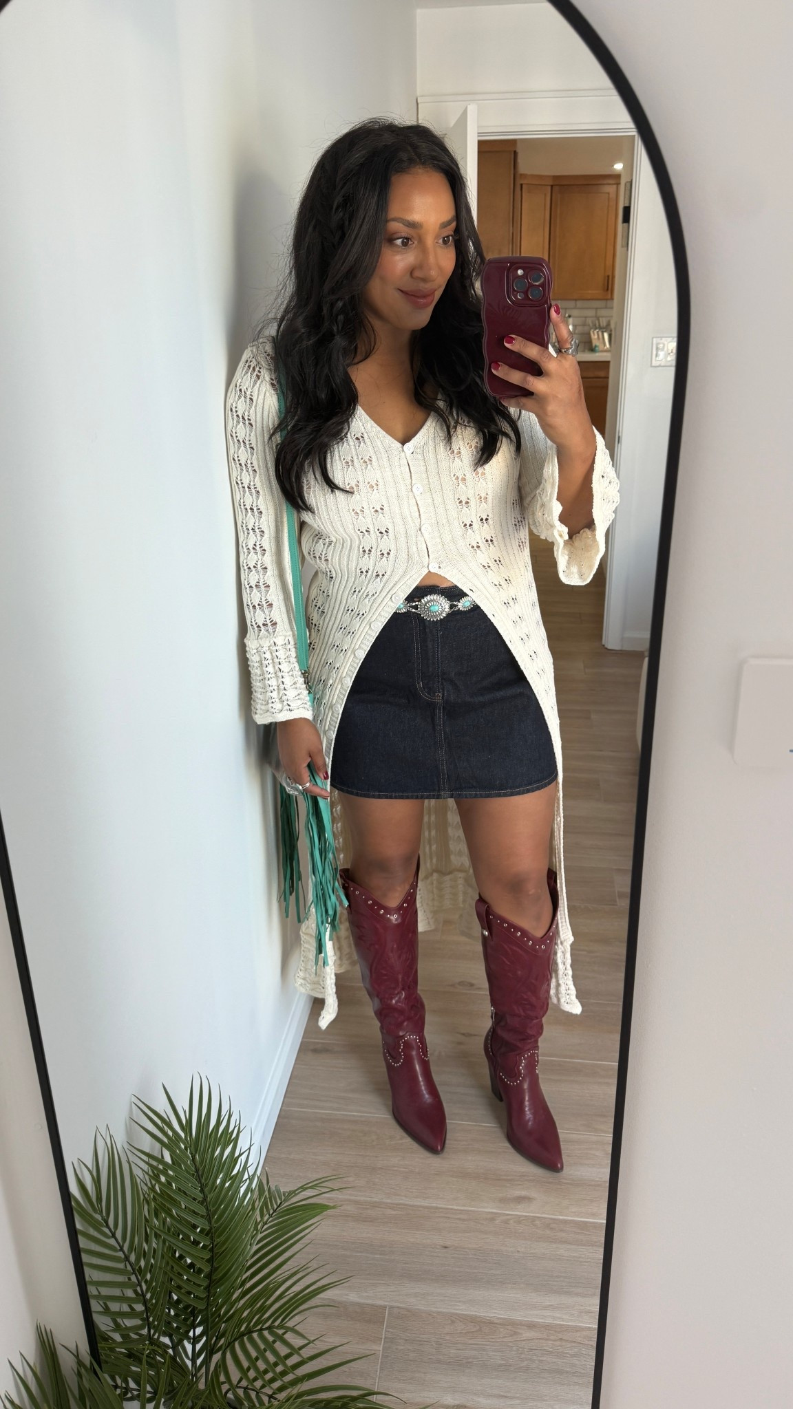 Size L in cardigan, and 14 in skirt!
Rodeo outfit, country concert look

#LTKMidsize #LTKFindsUnder50 #LTKootd