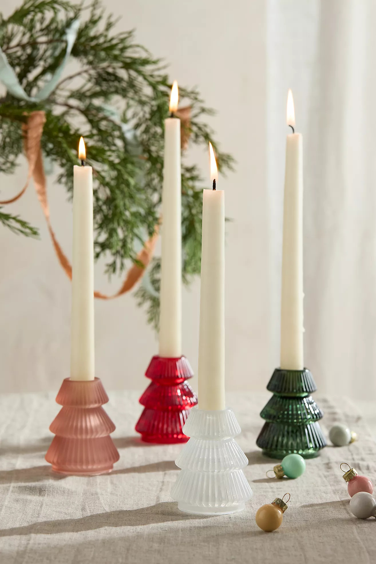 Glass Tree Taper Holder | Anthropologie (US)