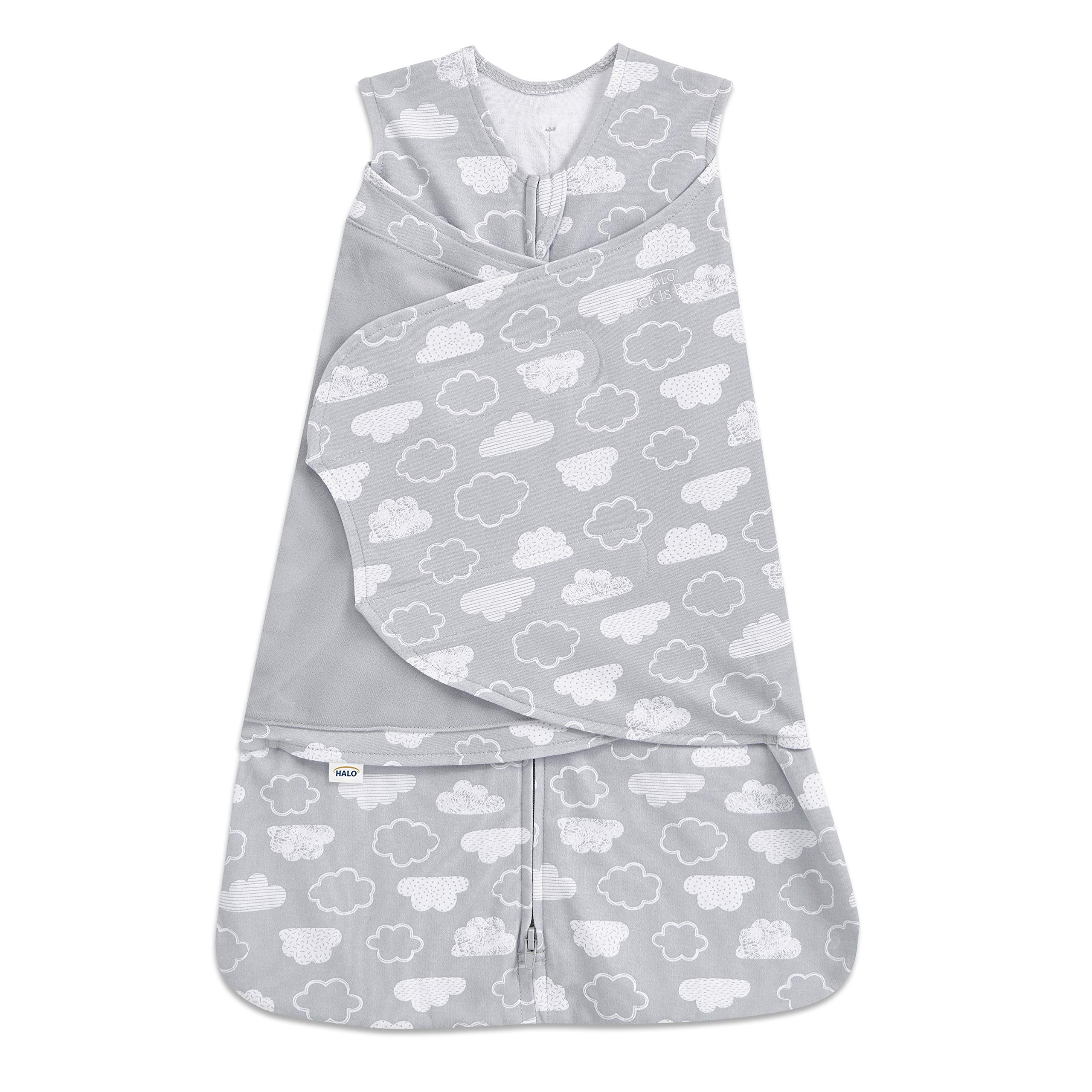 HALO 100% Cotton Sleepsack Swaddle, 3-Way Adjustable Wearable Blanket, TOG 1.5, Clouds, Small, 3-... | Amazon (US)