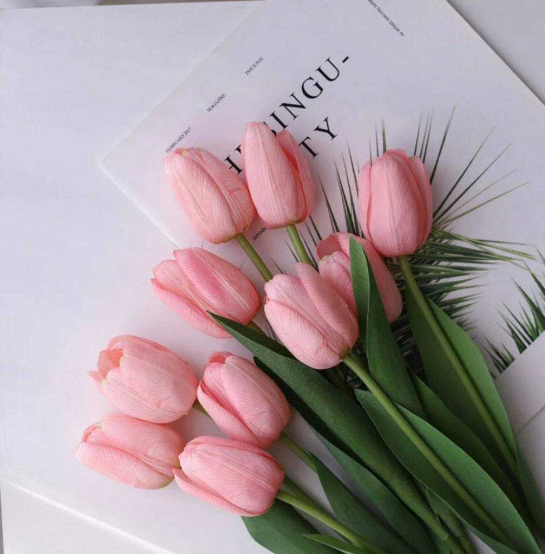 Beautiful Artificial Real Touch Tulip Flower Stems in Various Colors/wedding Bouquet/table Center... | Etsy (US)