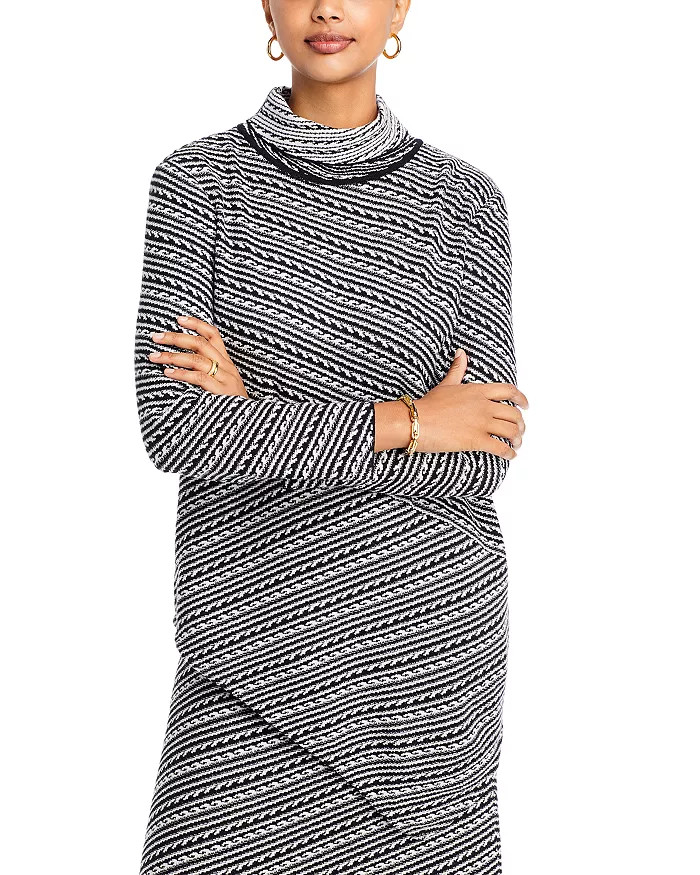 Asymmetric Cozy Knit Turtleneck Tunic | Bloomingdale's (US)
