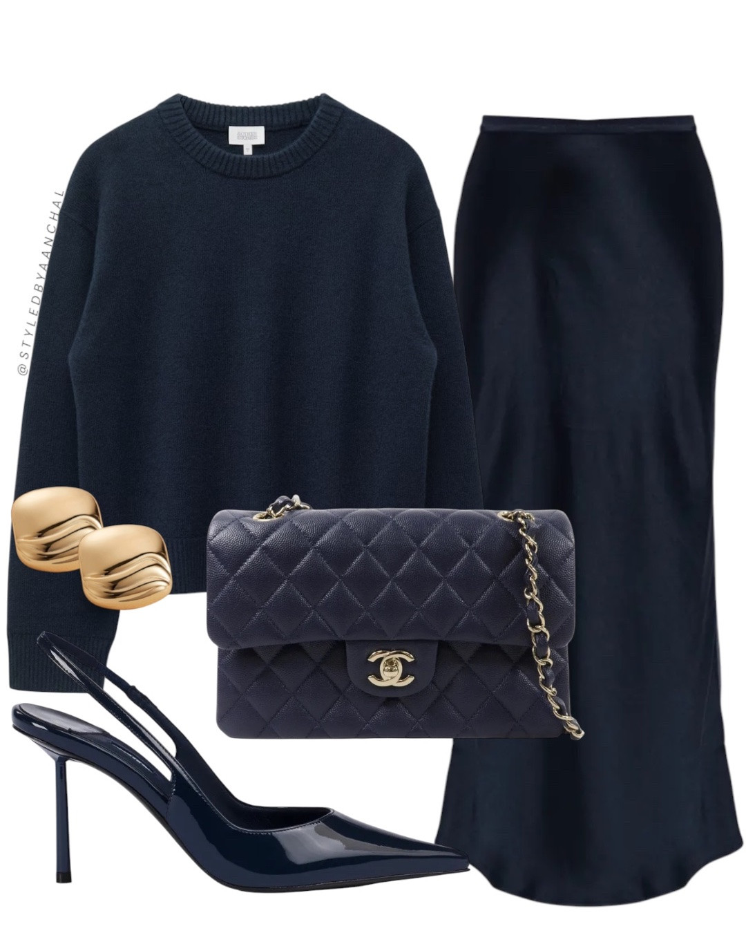 Styling navy on navy🫐✨ Which accessories would you pick?



Navy blue heels
Navy blue Chanel bag
Navy blue satin skirt
Farfetch
Revolve
& other stories 
Classy chic

#LTKdatenight #LTKstyletip #LTKwedding