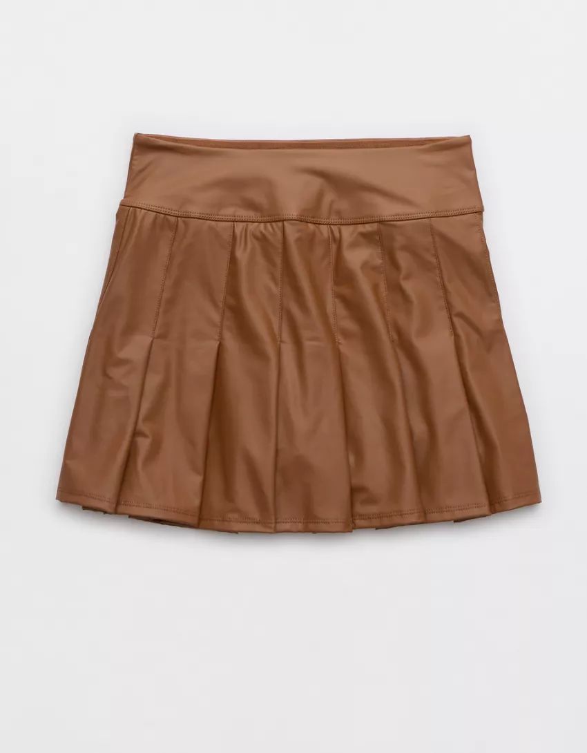 OFFLINE By Aerie Real Luxe Faux Leather Skort | Aerie
