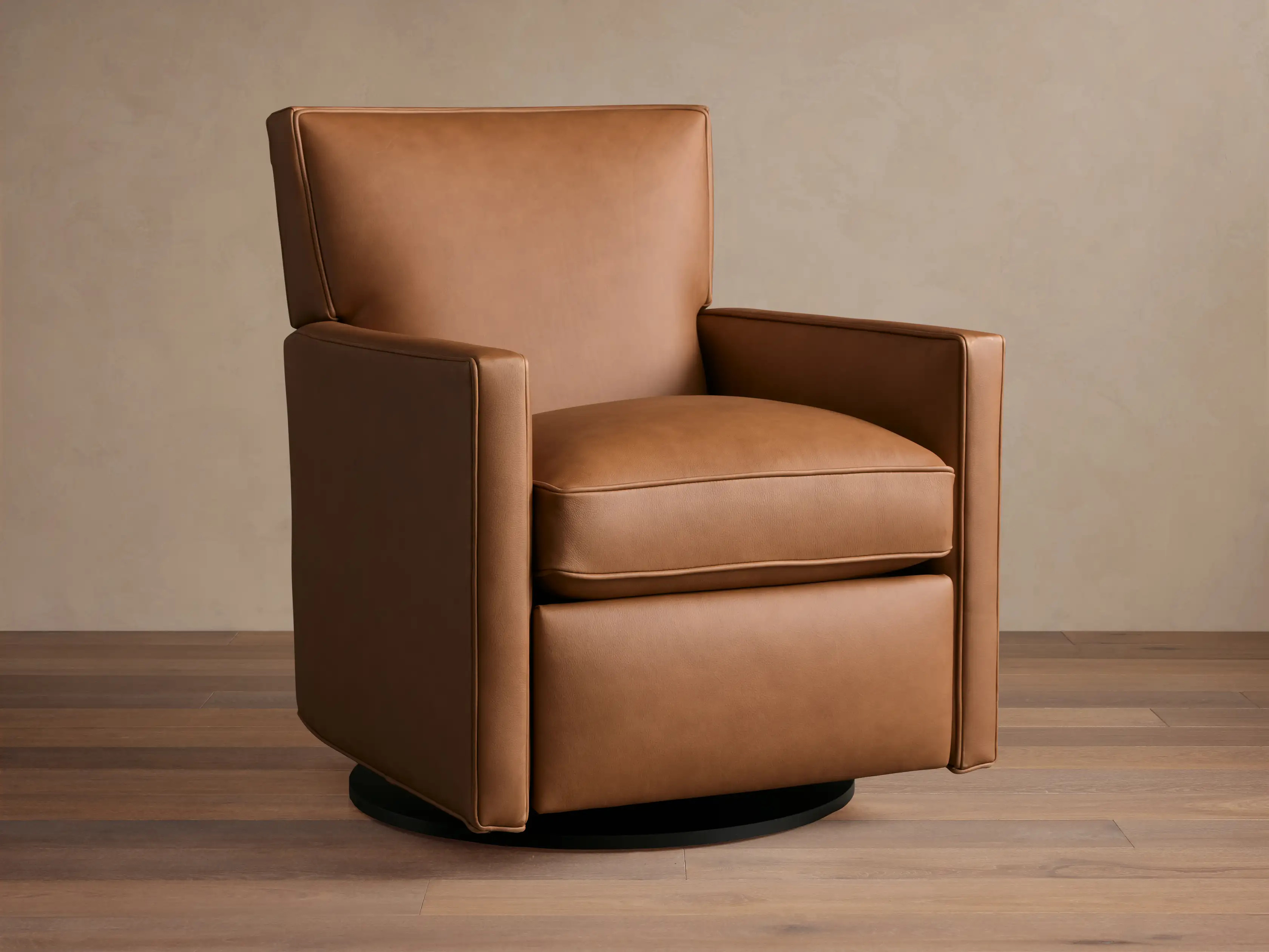 Rudy Leather Swivel Recliner | Arhaus