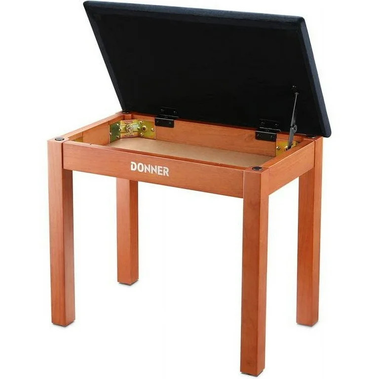 Donner Piano Bench with Storage, Solid Wood Keyboard Bench Piano Bookcase Stool Chair Seat with H... | Walmart (US)
