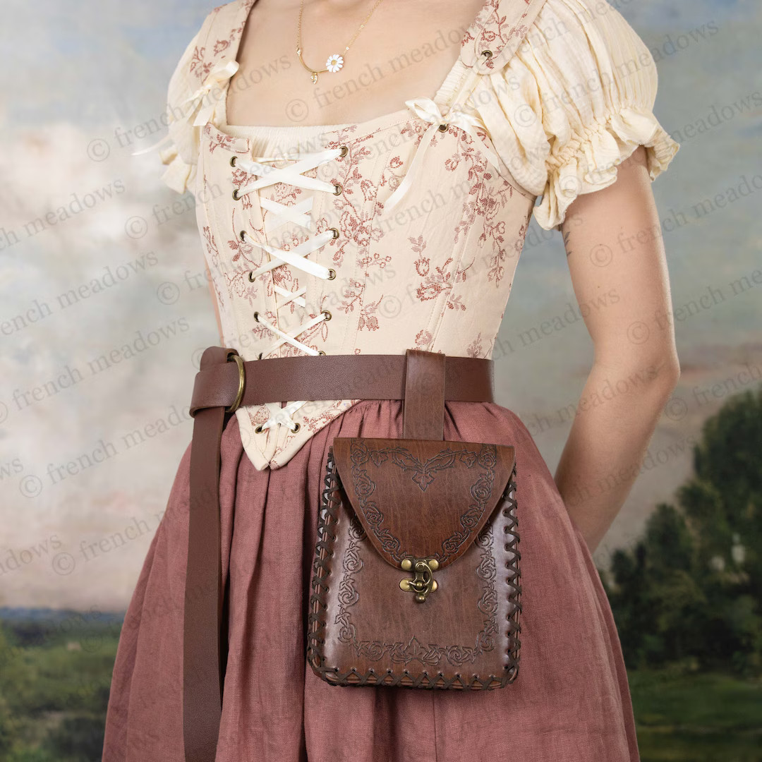 Elven Medieval Belt Pouch POUCH ONLY Vegan Leather Bag Renaissance Faire Medieval Viking LARP Cos... | Etsy (US)