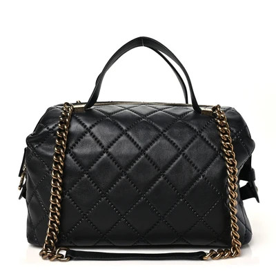 Calfskin Stitched Bowling Bag Black | FASHIONPHILE (US)