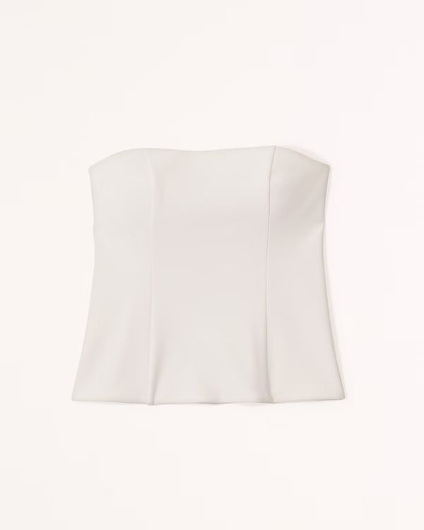 Strapless Crepe Set Top | Abercrombie & Fitch (UK)