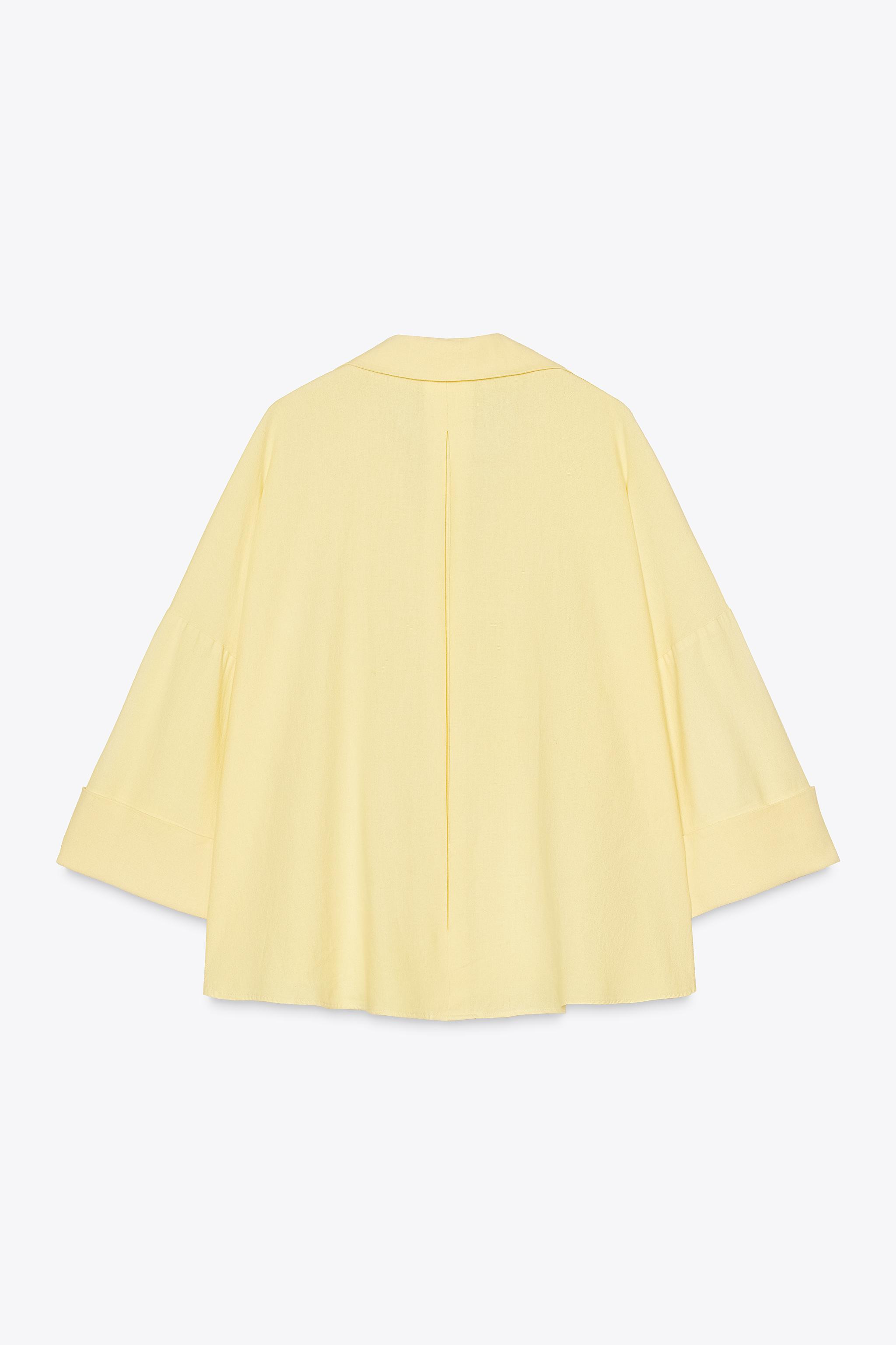 WIDE SLEEVE LINEN SHIRT | Zara US